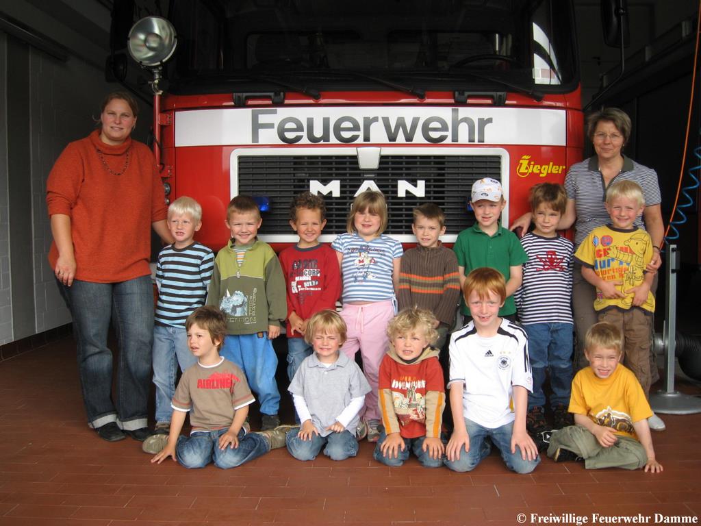 Kindergarten Glückauf bei der Feuerwehr | Freiwillige Feuerwehr Damme